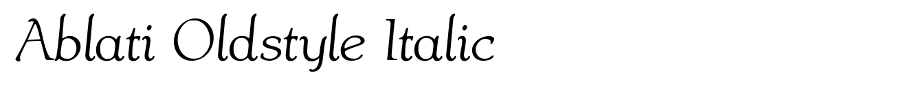 Ablati Oldstyle Italic